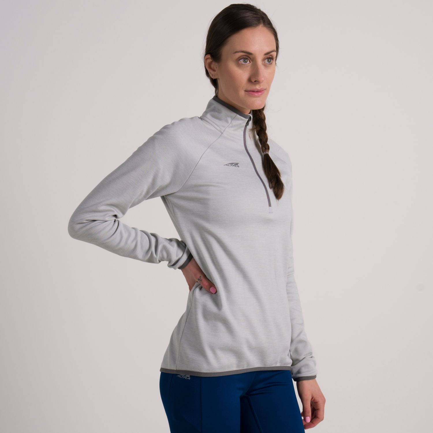 Dámské Mikiny Altra Core 1/2 Zip Šedé | CZ-04512879