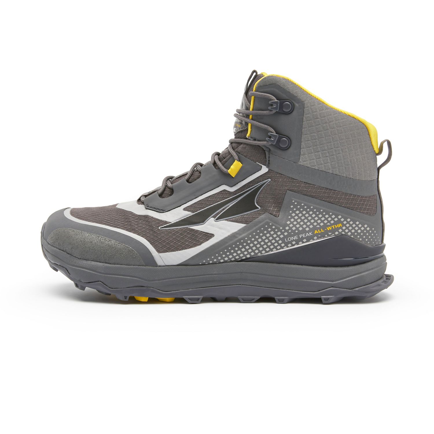 Pánské Turistické Boty Altra Lone Peak All-wthr Mid Šedé Žluté | CZ-30265879